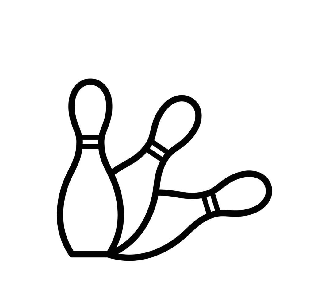 pin bowling pictogram vector logo ontwerp stijl plat trendy