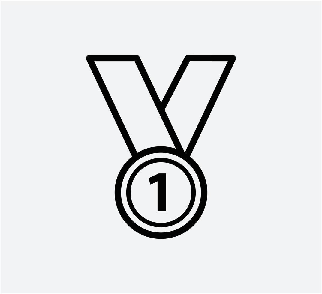 medaille pictogram vector logo ontwerpsjabloon