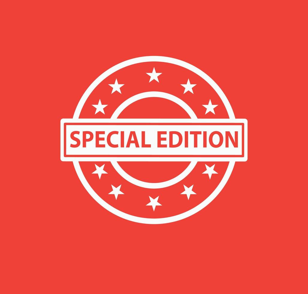 speciale editie stempel pictogram vector logo ontwerpsjabloon