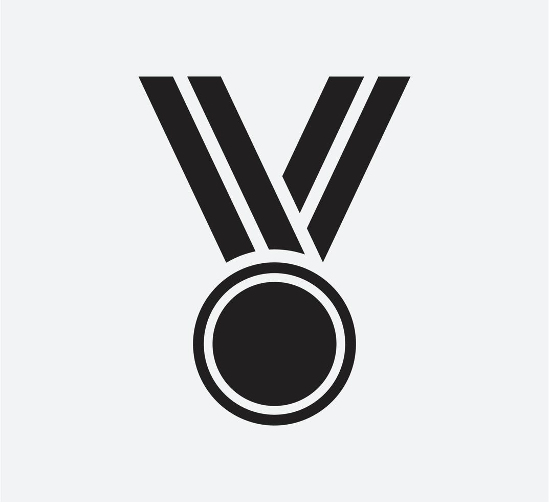 medaille pictogram vector logo ontwerpsjabloon
