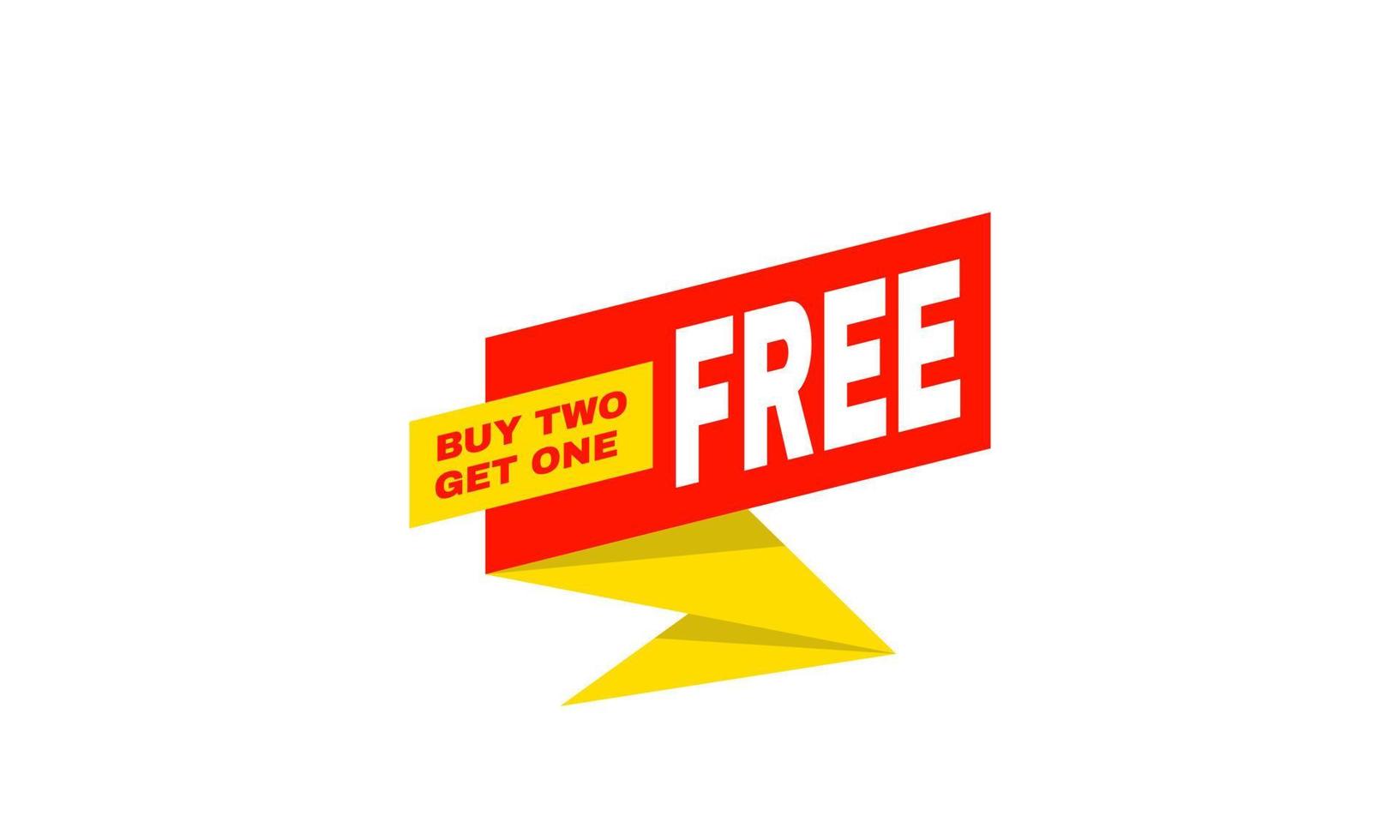 illustratieontwerp koop twee krijg één gratis bogo vector