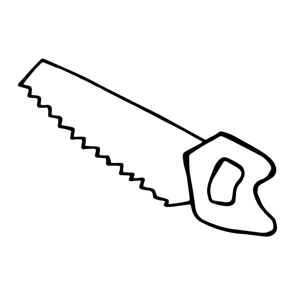 hand getrokken doodle zag pictogram. vectorillustratie. vector