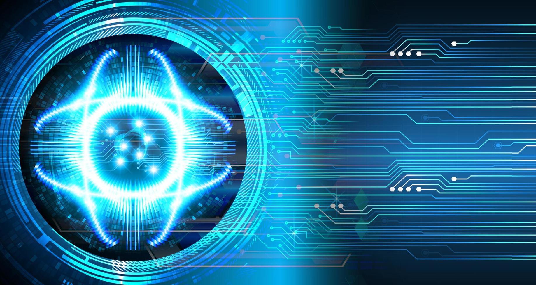 eye cyber circuit toekomstige technologie concept achtergrond vector