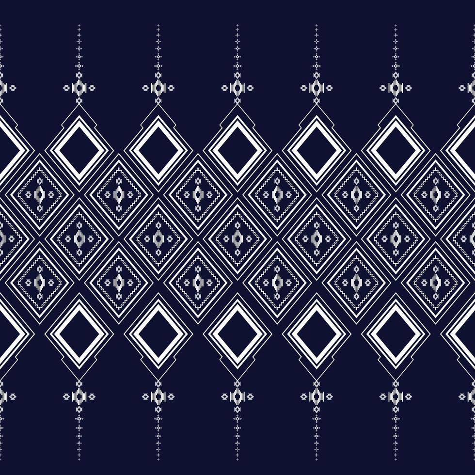 donkerblauw geometrische etnische patroon voor achtergrond of behang en kleding,rok,tapijt,behang,kleding,inwikkeling,batik,stof,kleding, met donkerblauwe driehoek vector illustratie