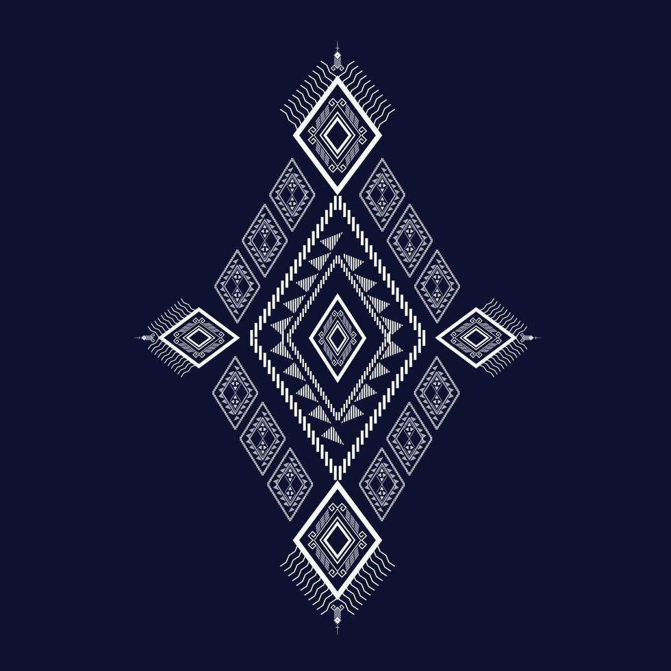 donkerblauw geometrische etnische patroon voor achtergrond of behang en kleding,rok,tapijt,behang,kleding,inwikkeling,batik,stof,kleding, met donkerblauwe driehoek vector illustratie