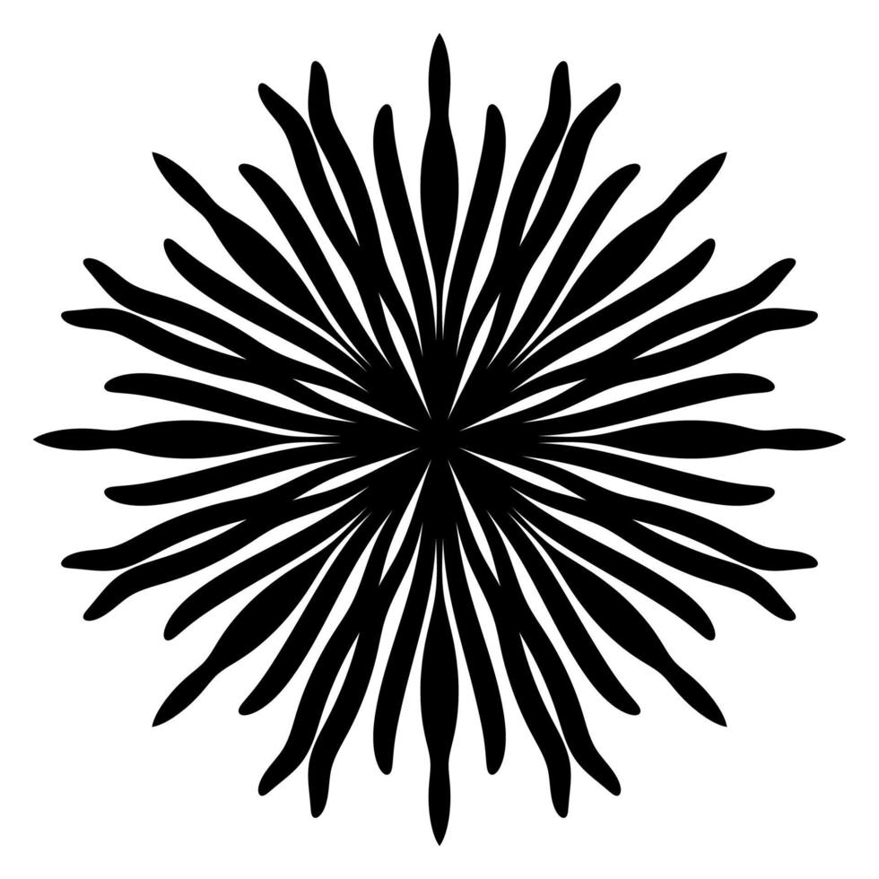 schattige mandala. sier ronde doodle bloem geïsoleerd op een witte achtergrond. geometrische decoratieve sieraad in etnische oosterse stijl. vector