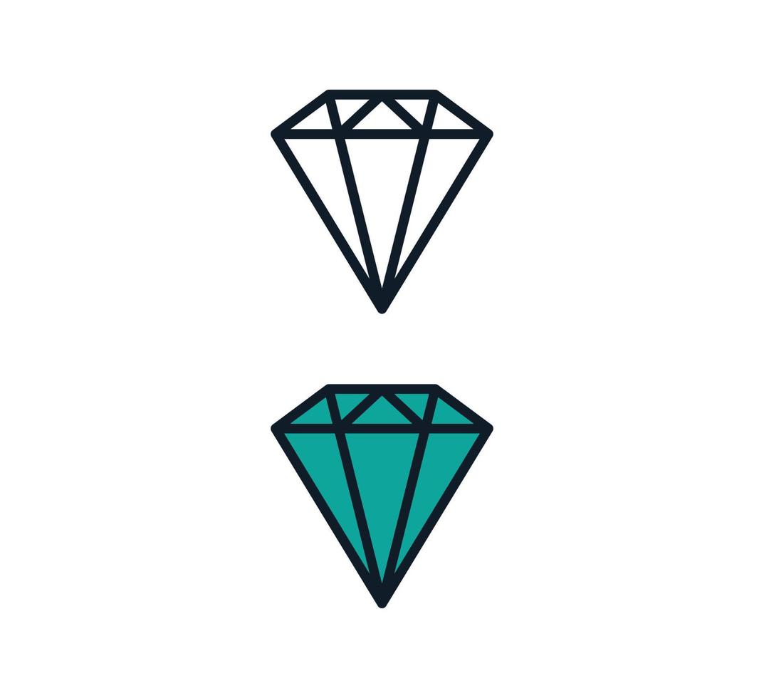 diamant pictogram vector logo ontwerpsjabloon