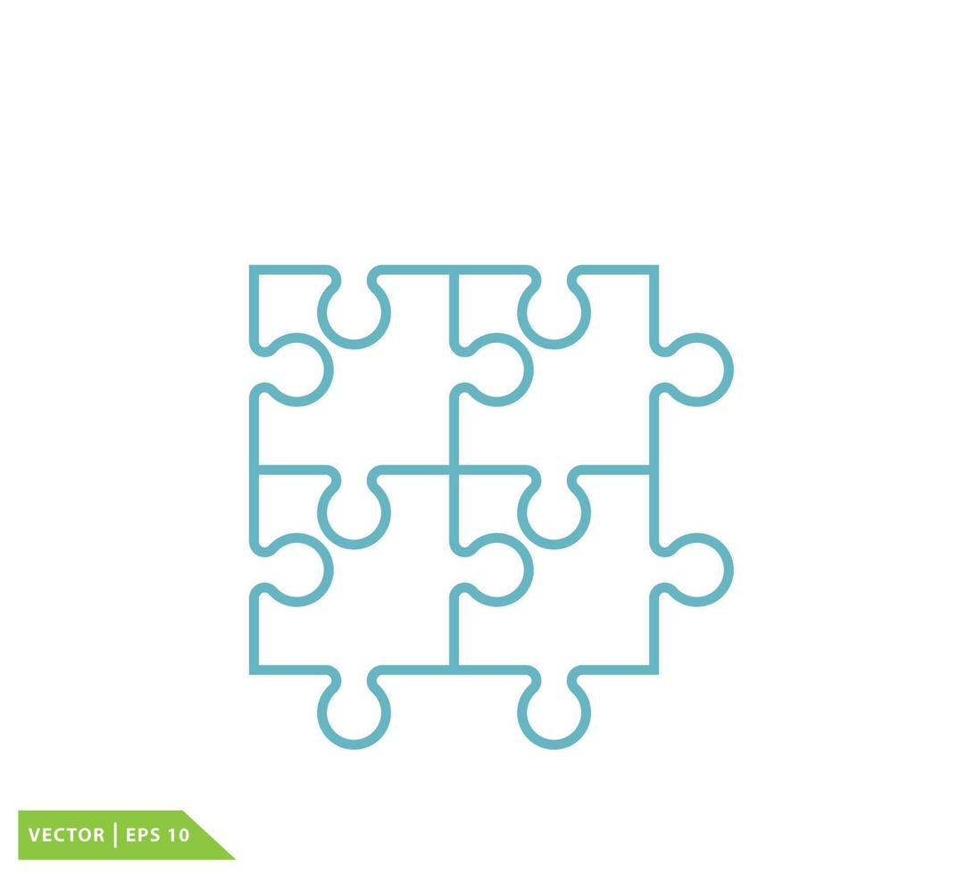 puzzel pictogram vector logo ontwerpsjabloon