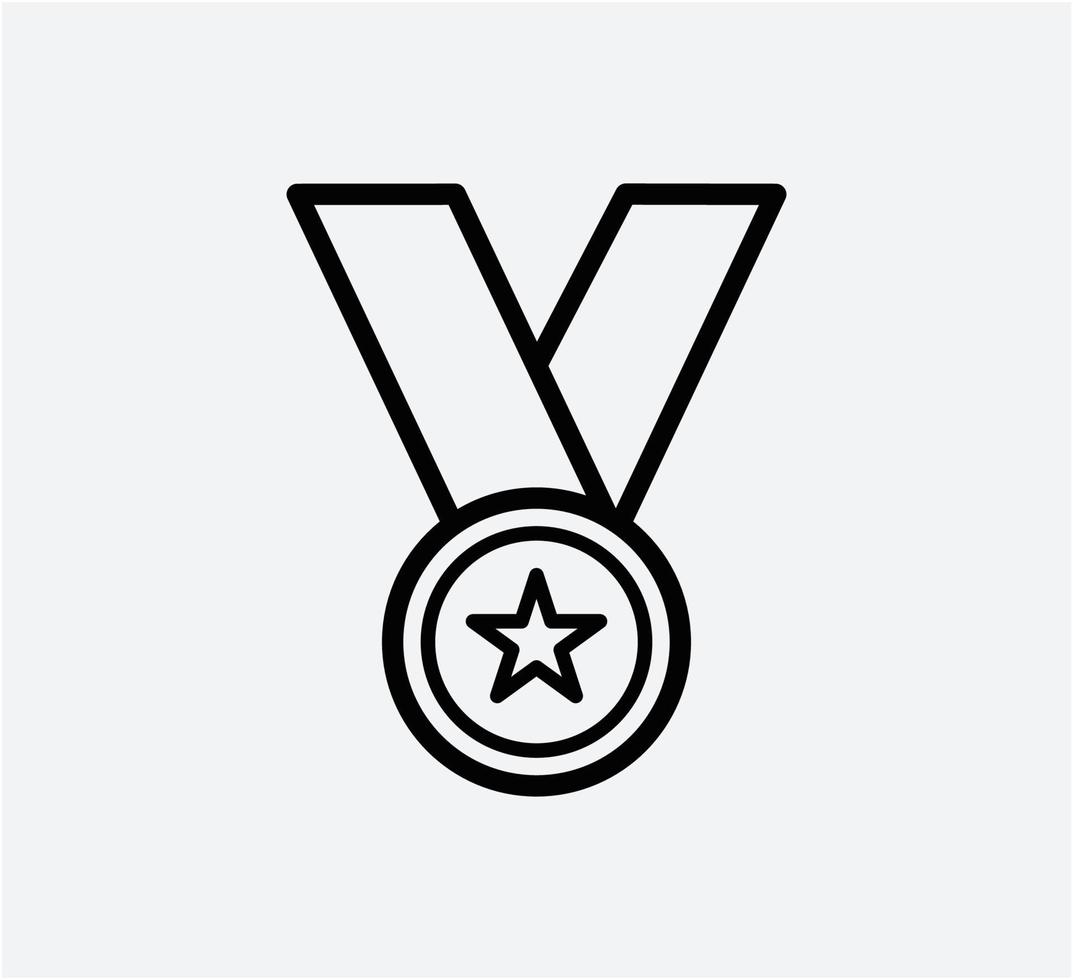 medaille pictogram vector logo ontwerpsjabloon