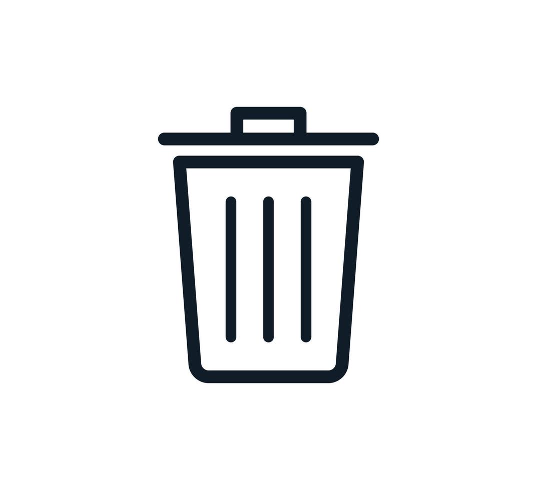 recycle pictogram, vuilnis pictogram vector logo ontwerpsjabloon