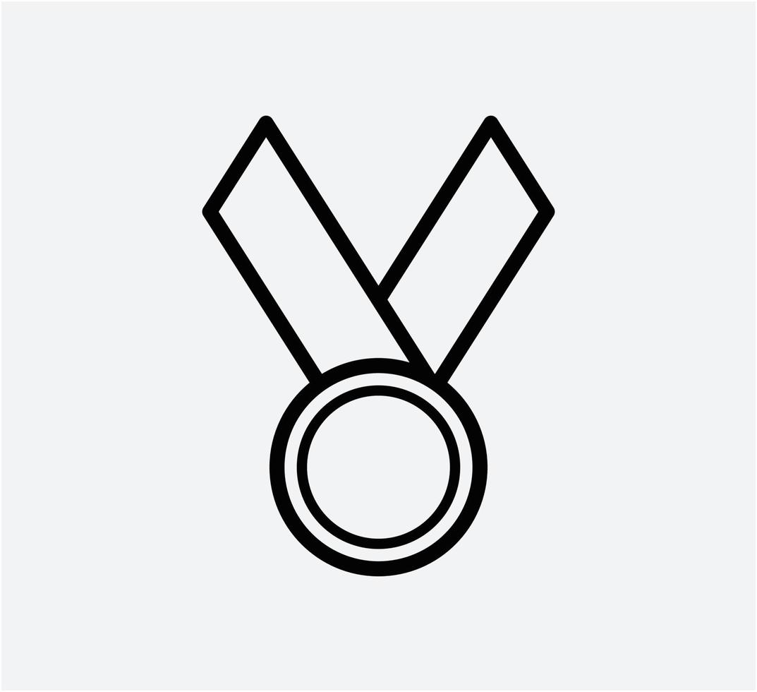 medaille pictogram vector logo ontwerpsjabloon