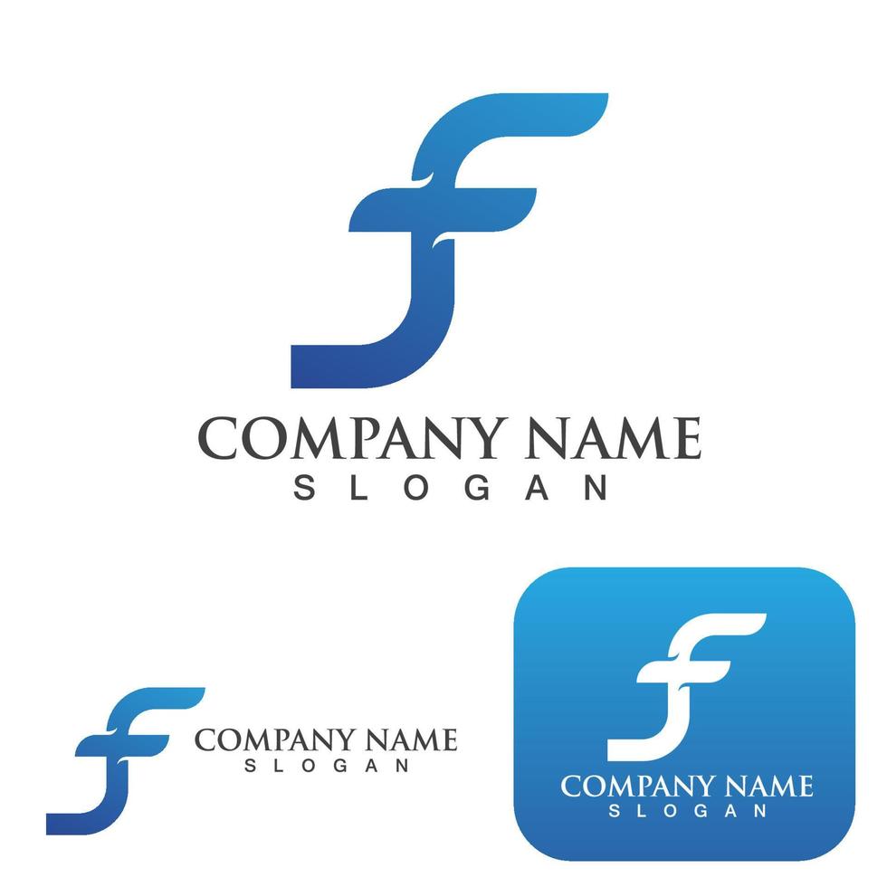 f logo vector letterpictogram