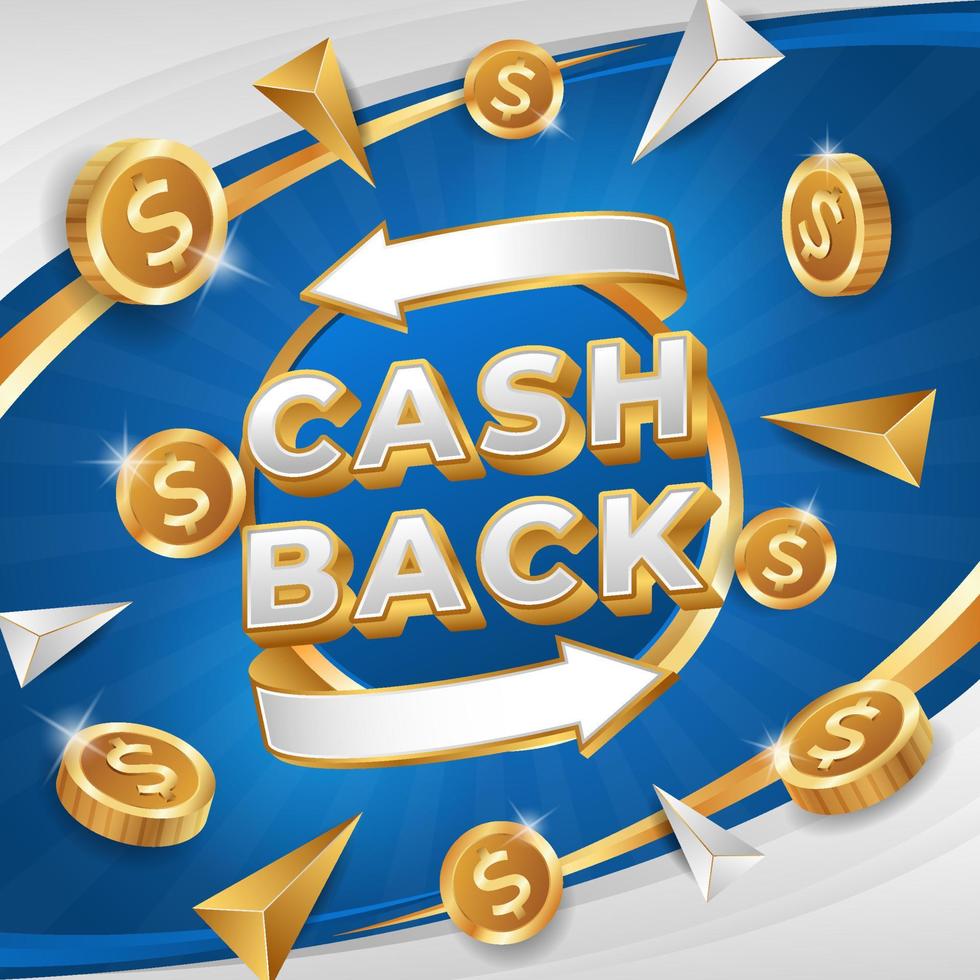 achtergrondsjabloon voor cashback-poster vector