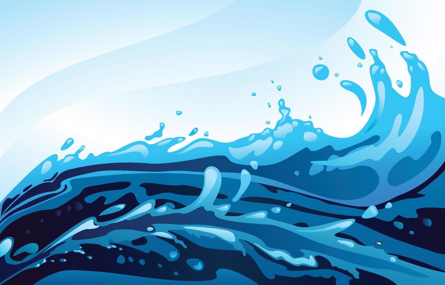blauw water splash vector