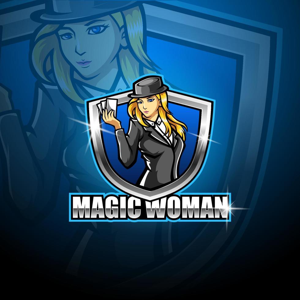 magische vrouwen esport vector