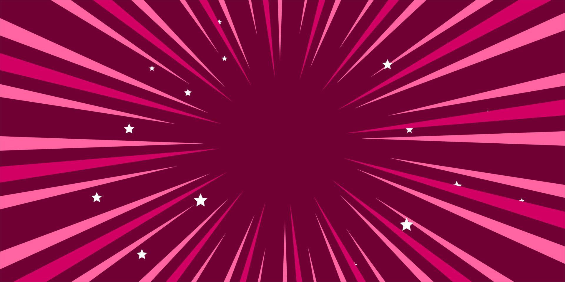 komische roze achtergrond met ster vector