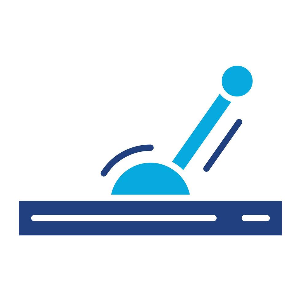 bedieningshendel glyph tweekleurig pictogram vector