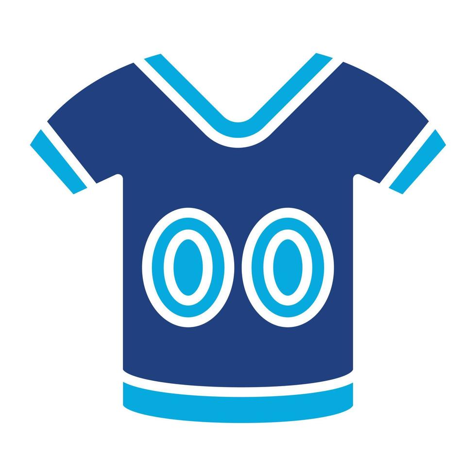 voetbaltrui glyph twee kleuren icoon vector