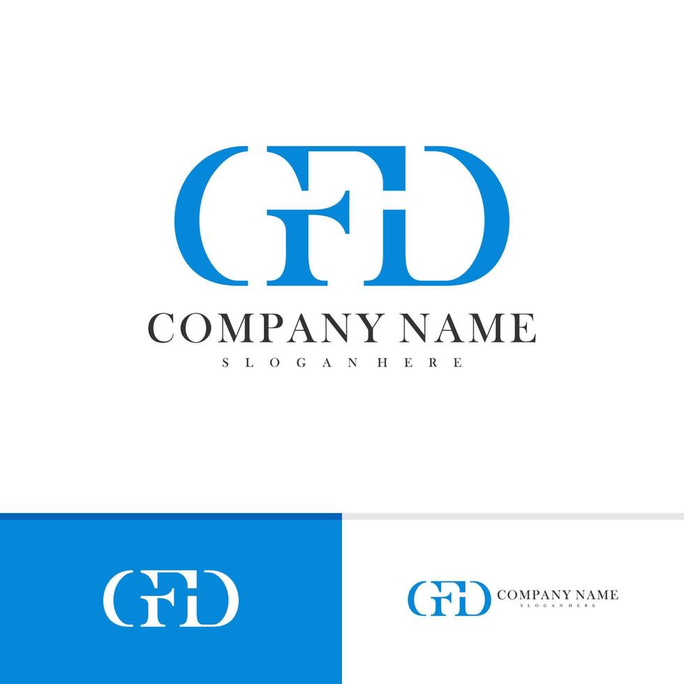 brief gfd logo vector sjabloon, creatieve gfd logo ontwerpconcepten