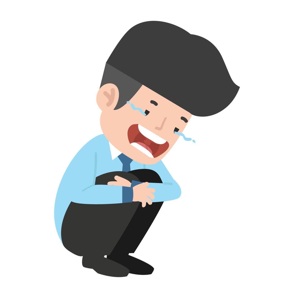 zakenman huilen triest cartoon concept vector