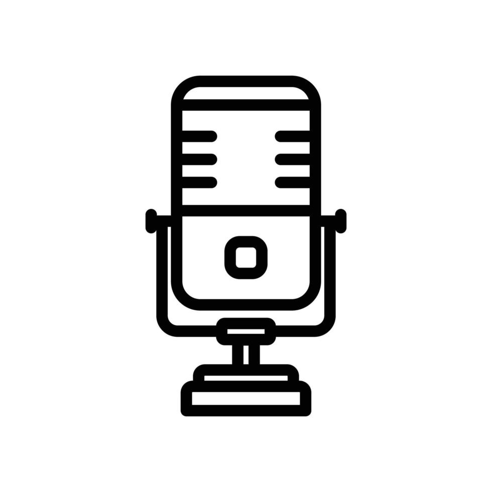 microfoon vector pictogram. podcast, opname. lijn pictogramstijl. eenvoudig ontwerp illustratie bewerkbaar