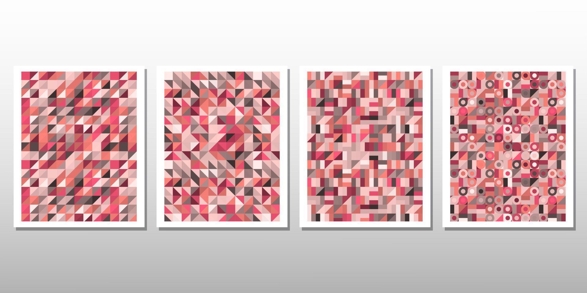 set van abstracte geometrische patroon in frame. geschikt voor decoratie en andere designelementen. vector