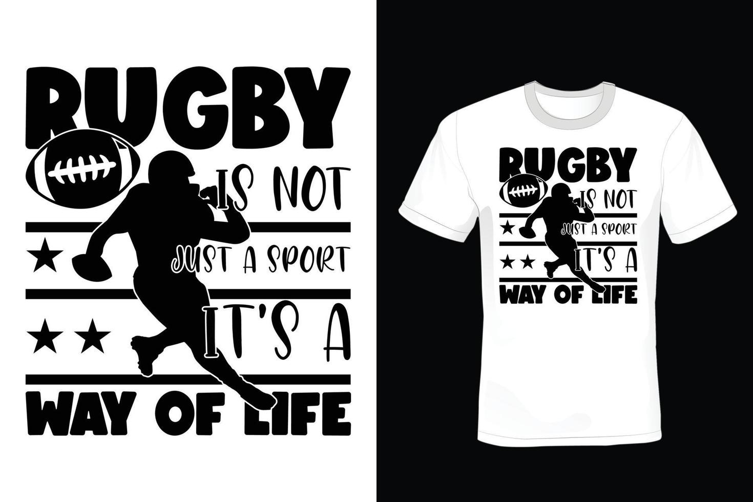 rugby t-shirt ontwerp, vintage, typografie vector