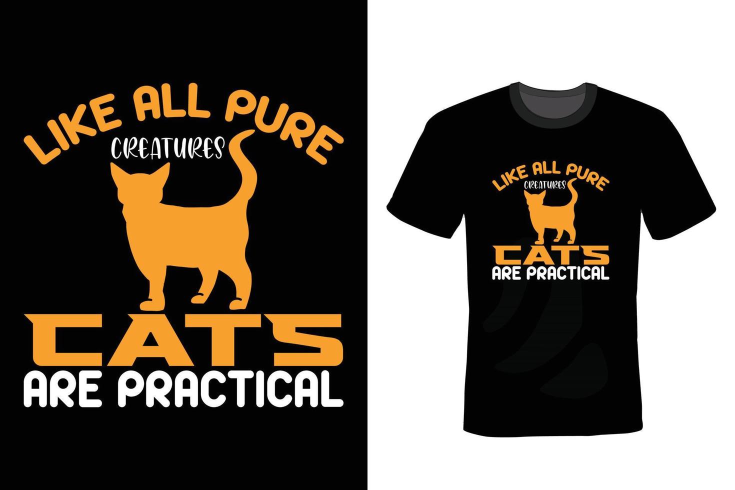 katten t-shirt ontwerp, vintage, typografie vector