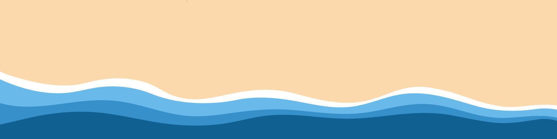 abstracte achtergrond van blauwe zee en zomerstrand voor spandoek, uitnodiging, poster of websiteontwerp. vector