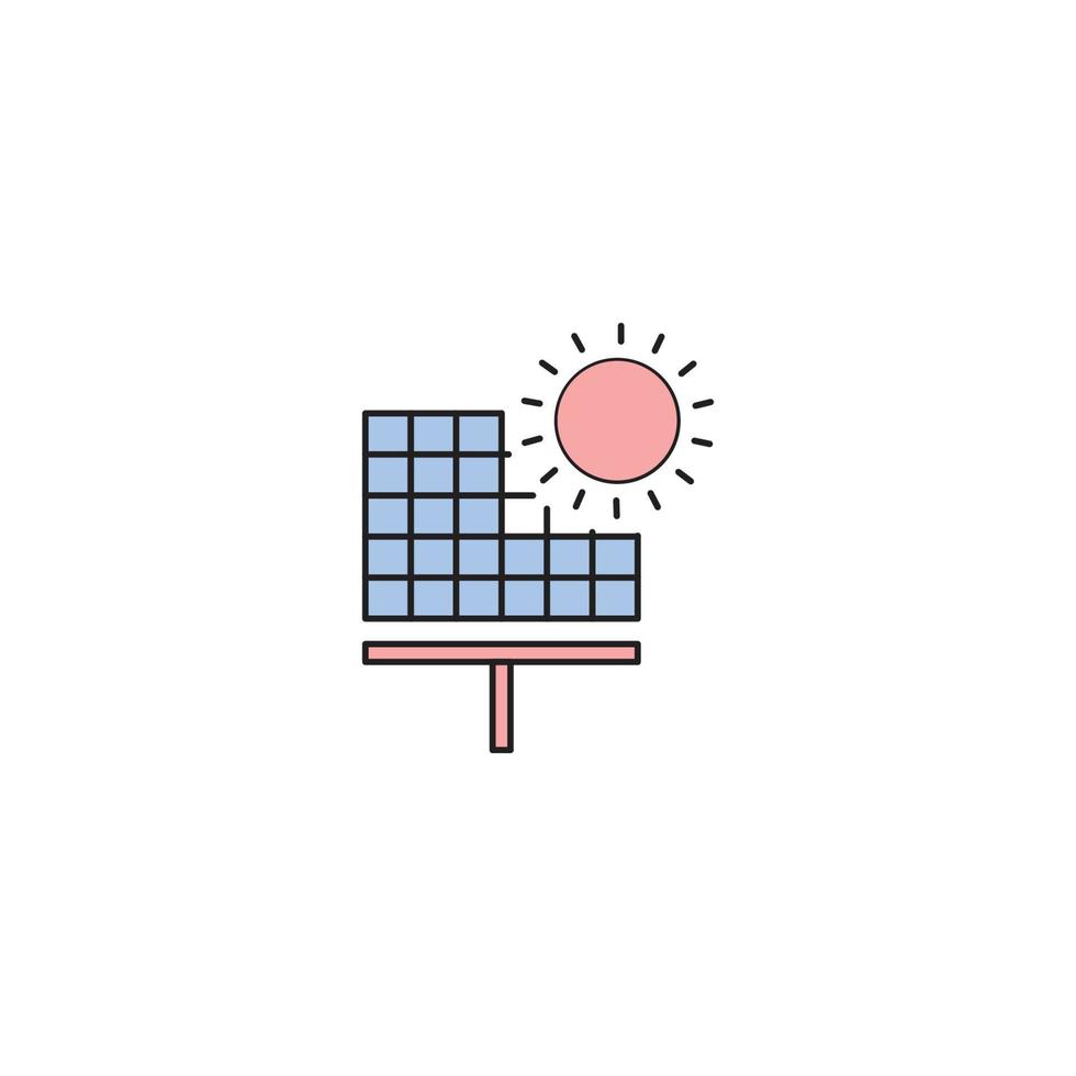 pictogram voor hernieuwbare energie zonnepaneel vector