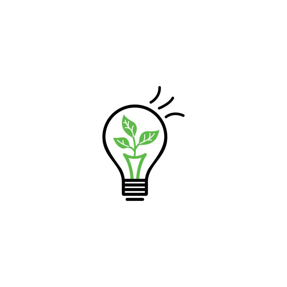 groene technologie elektrische gloeilamp icon vector