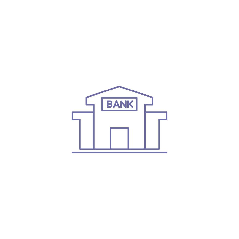 financiële bank gebouw pictogram vector