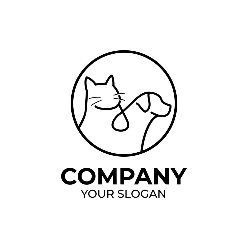 logo ontwerp voor dierenverzorging vector