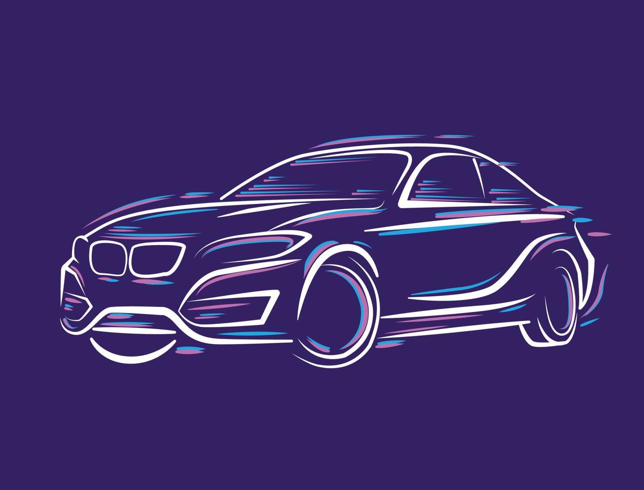 snelheid auto bliksem vector