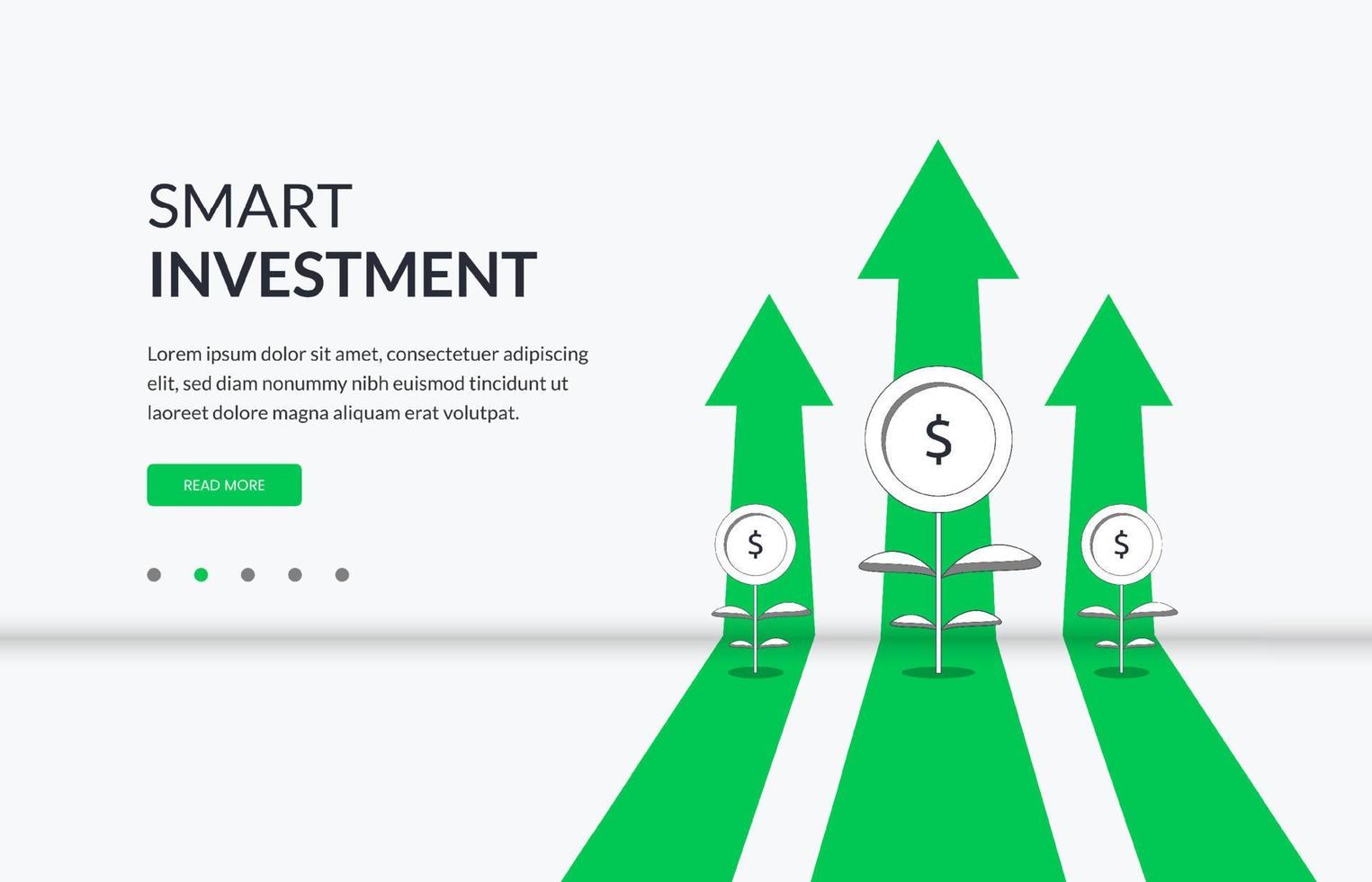 plant geld munt boom groei illustratie voor investeringsconcept. slim investeren, bedrijfsgroei, vooruitgang of successymbool vector