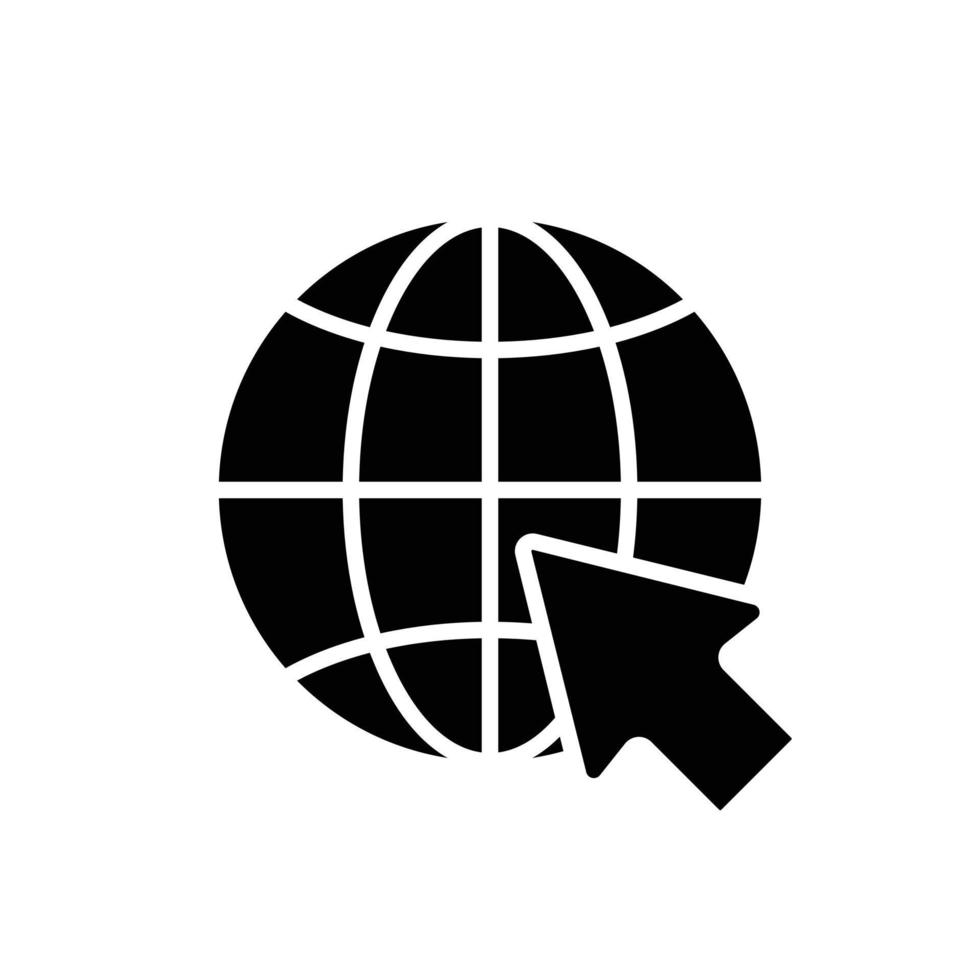 wereldbol en pijlpictogram geïsoleerd op een witte achtergrond vector
