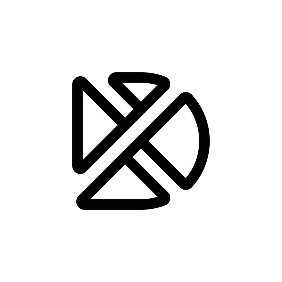 xd of dx logo ontwerp vector