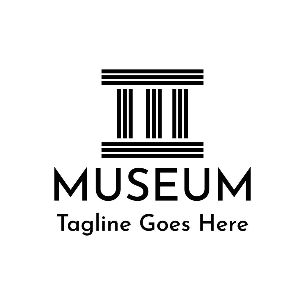 museum vector logo ontwerp