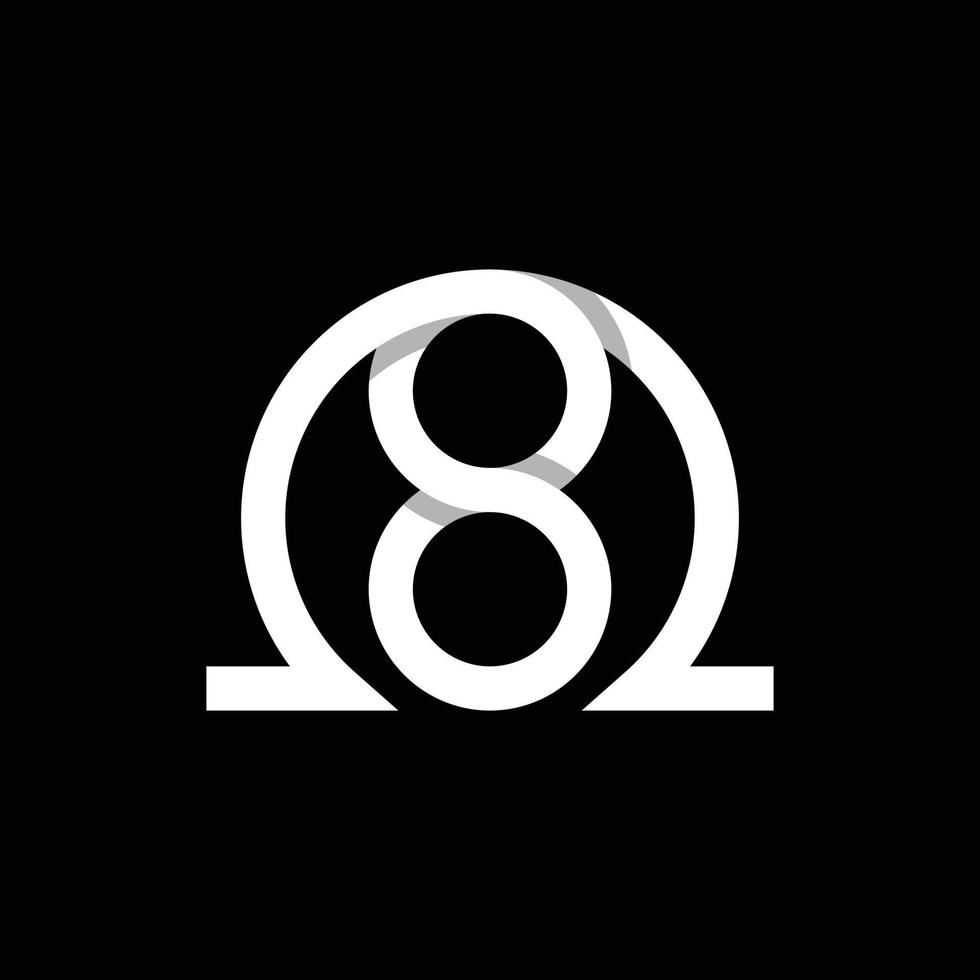 oneindig omega-logo-ontwerp vector
