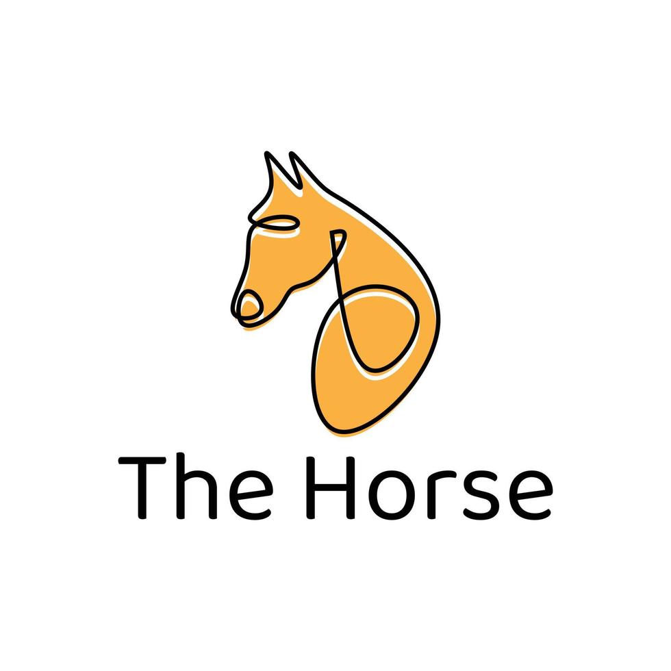 abstract paard logo ontwerp vector