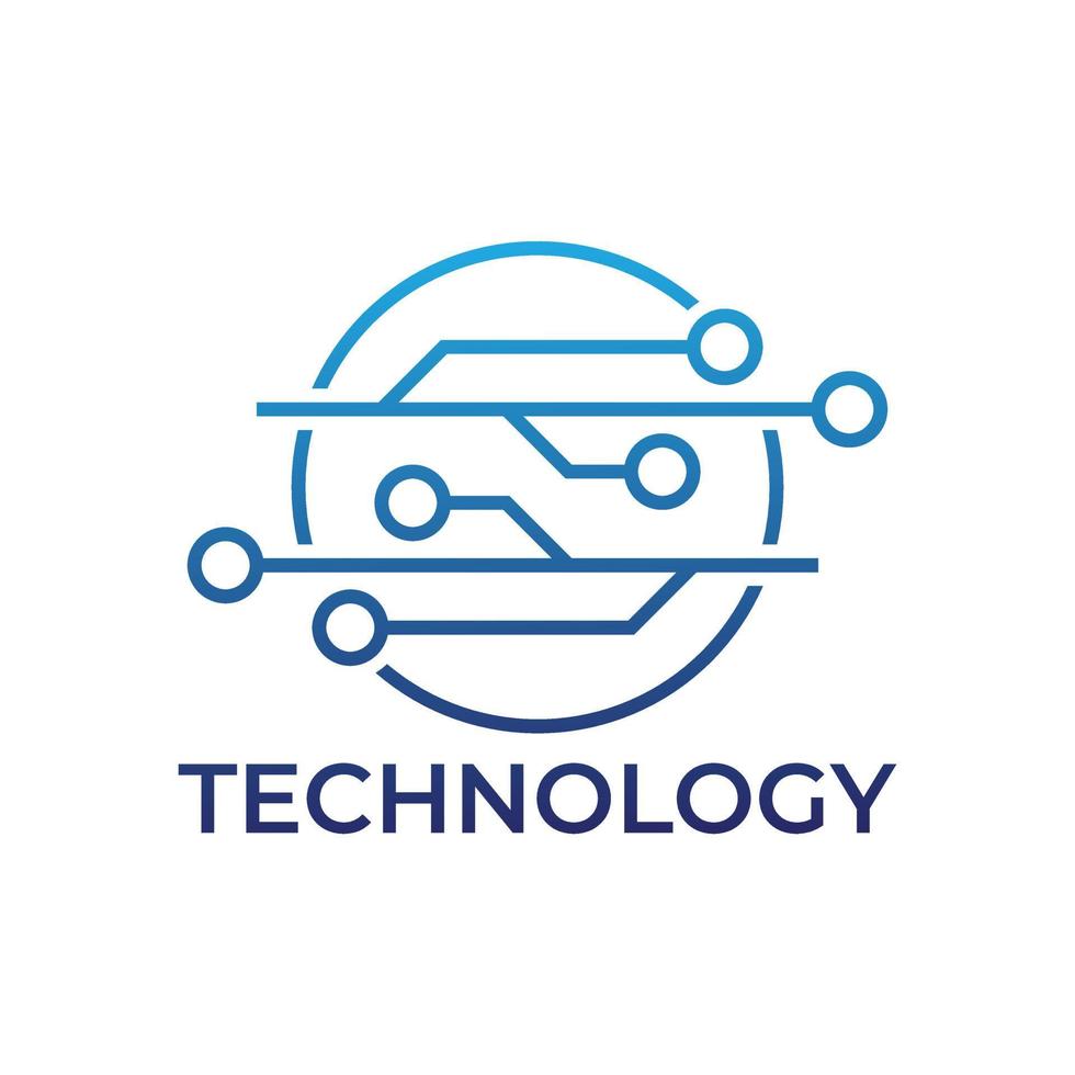 moderne technologie logo ontwerp vector