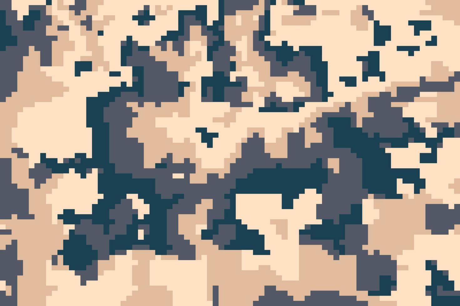 militaire digitale woestijn kleur pixel camouflage achtergrondpatroon vector