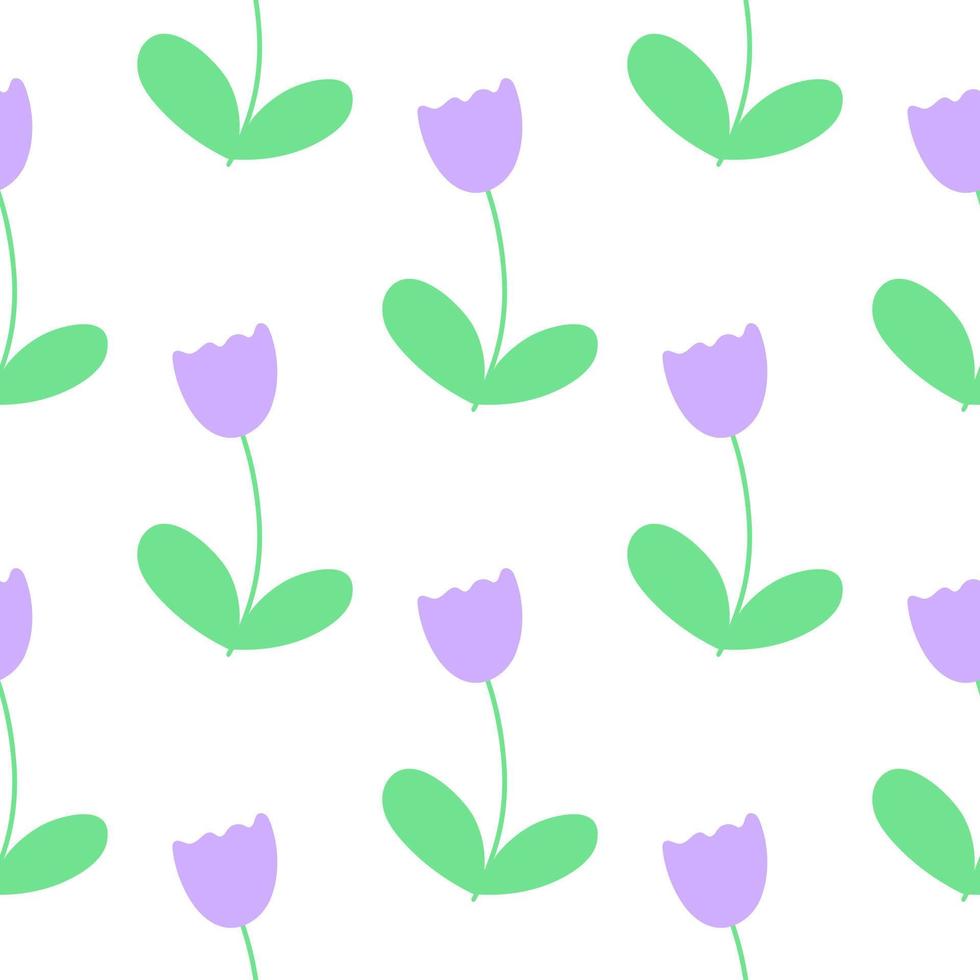 eenvoudig naadloos patroon met lovertulpen vectorillustratie vector