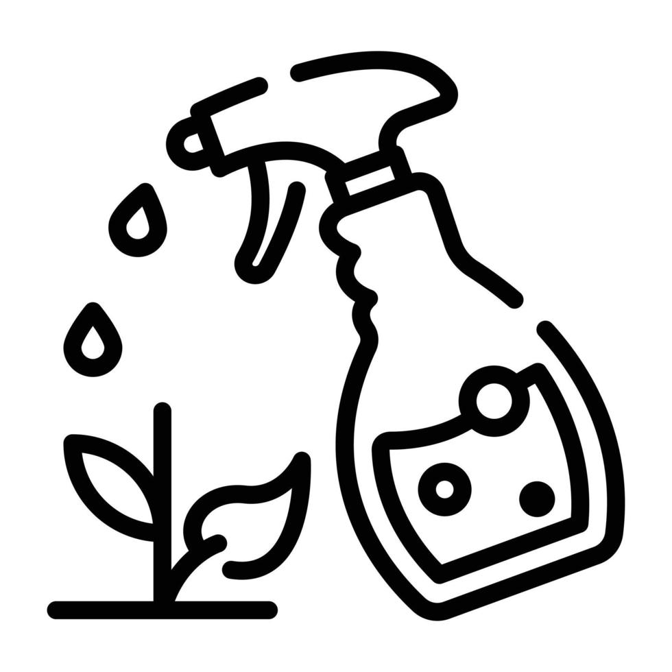 tuingereedschap, een doodle-pictogramontwerp van een plant water geven vector
