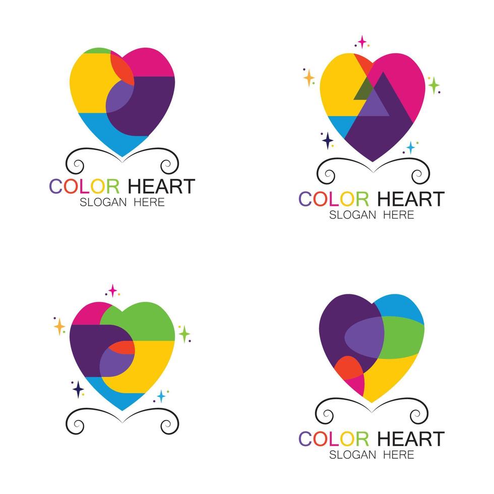 kleur hart vector pictogram illustratie