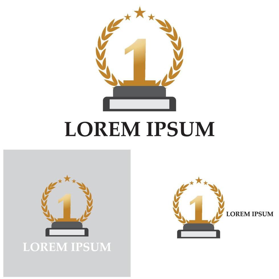 eerste plaats trofee beker vector pictogram illustratie