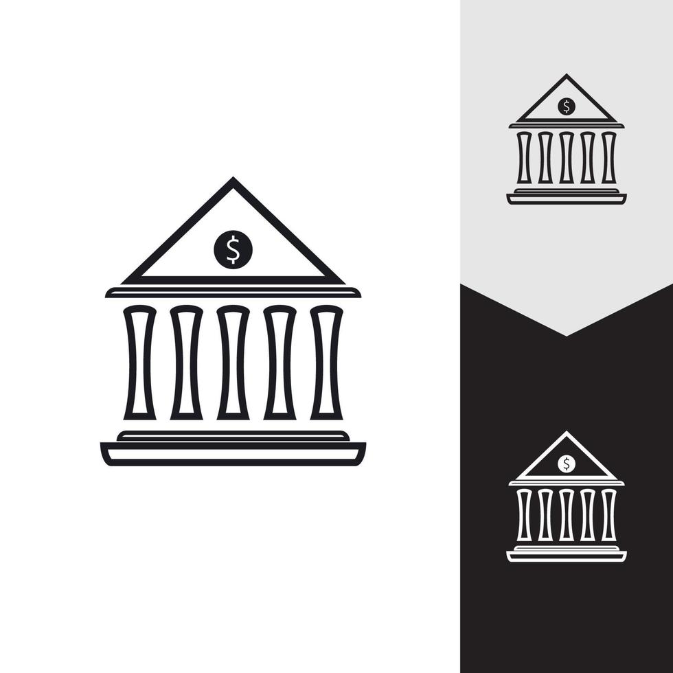 zakelijke en financiële pictogram bank vectorillustratie vector