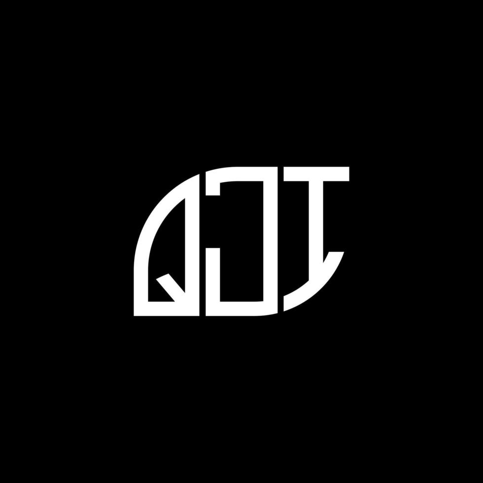 Qji brief logo ontwerp op zwarte background.qji creatieve initialen brief logo concept.qji vector brief ontwerp.
