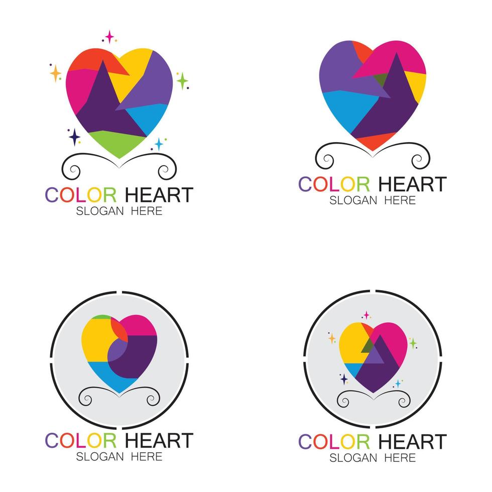 kleur hart vector pictogram illustratie