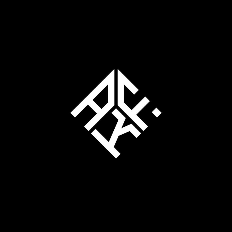 AKF brief logo ontwerp op zwarte achtergrond. akf creatieve initialen brief logo concept. akf-briefontwerp. vector